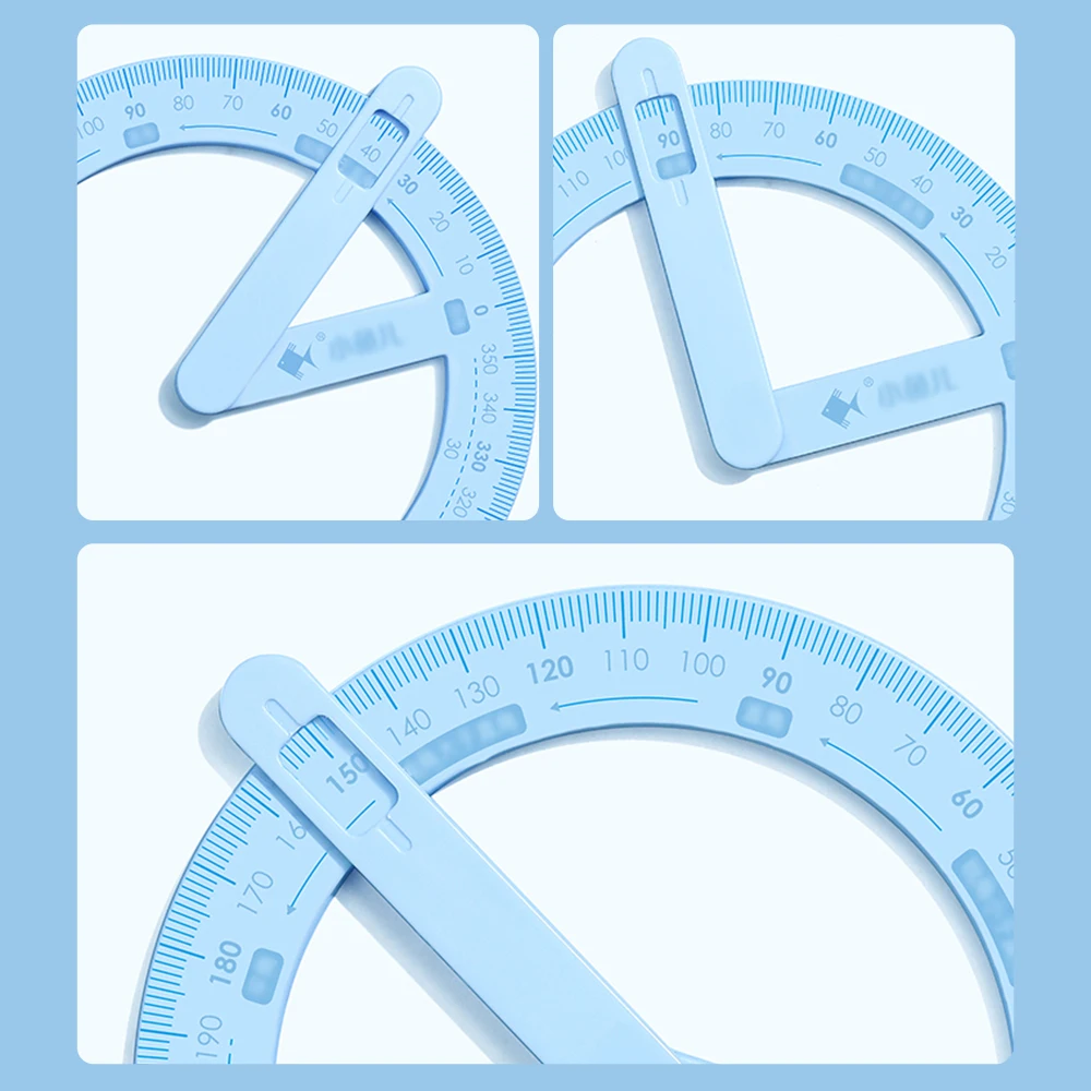 1PC 360 Degree Activity Protractor Student Angle Reader Teaching Aids Right Angle And Acute Drawing Stationery Activity Protractor