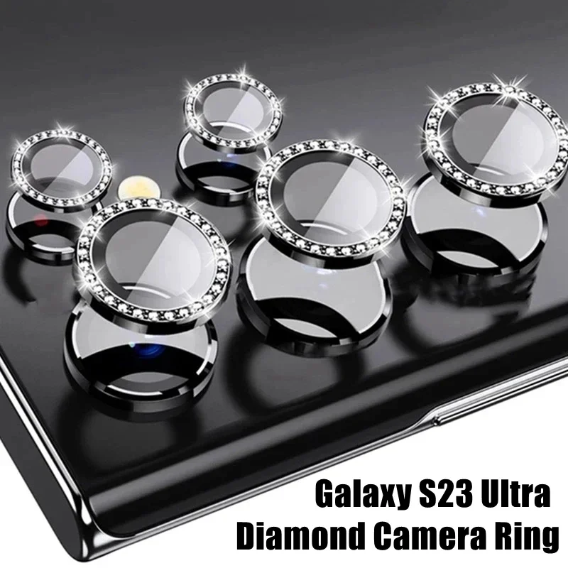 

Кольцо для камеры Dimond для Samsung Galaxy S23, ультра аксессуары, защита для задней линзы, металлический край + стекло на S23ultra