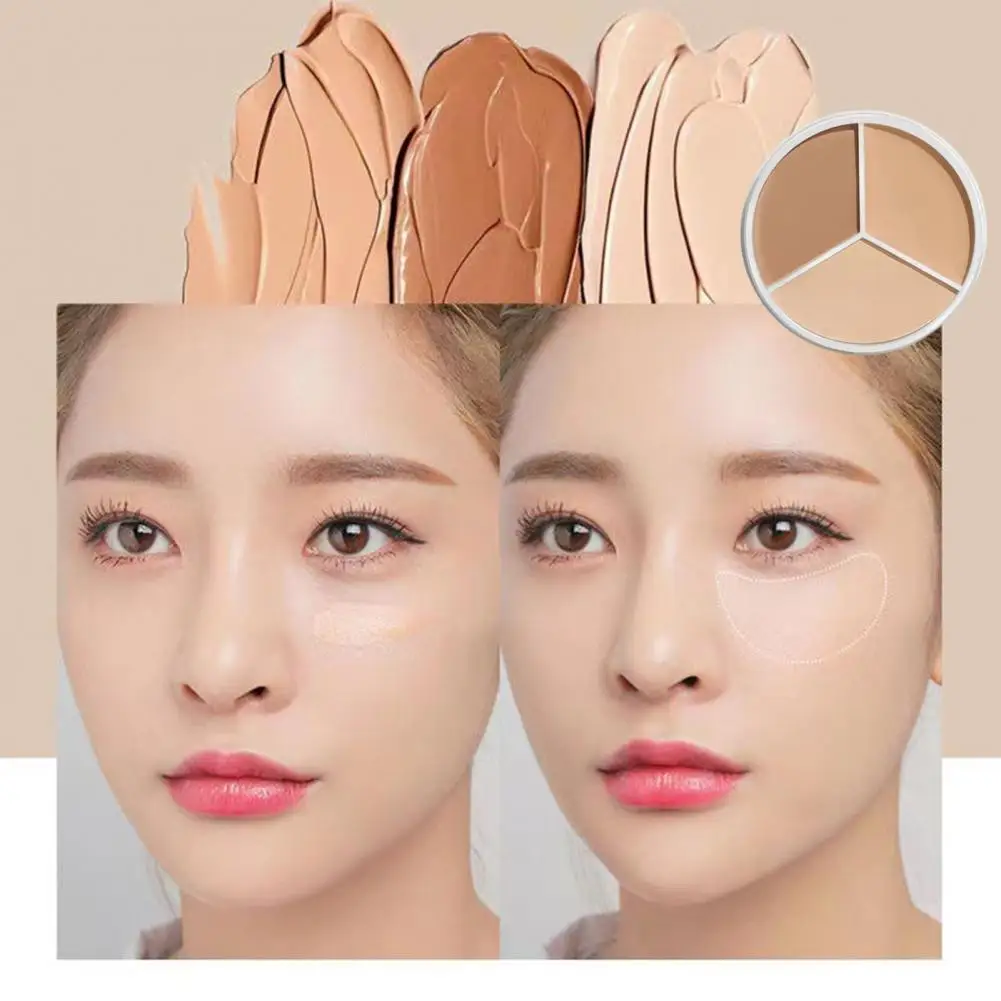 Waterproof Concealer Covers Acne Marks Dark Circles Long lasting cream 3 Color Concealer Palette Cream Cosmetics makeup concealer waterproof concealer face concealer concealer palette concealer foundation cream