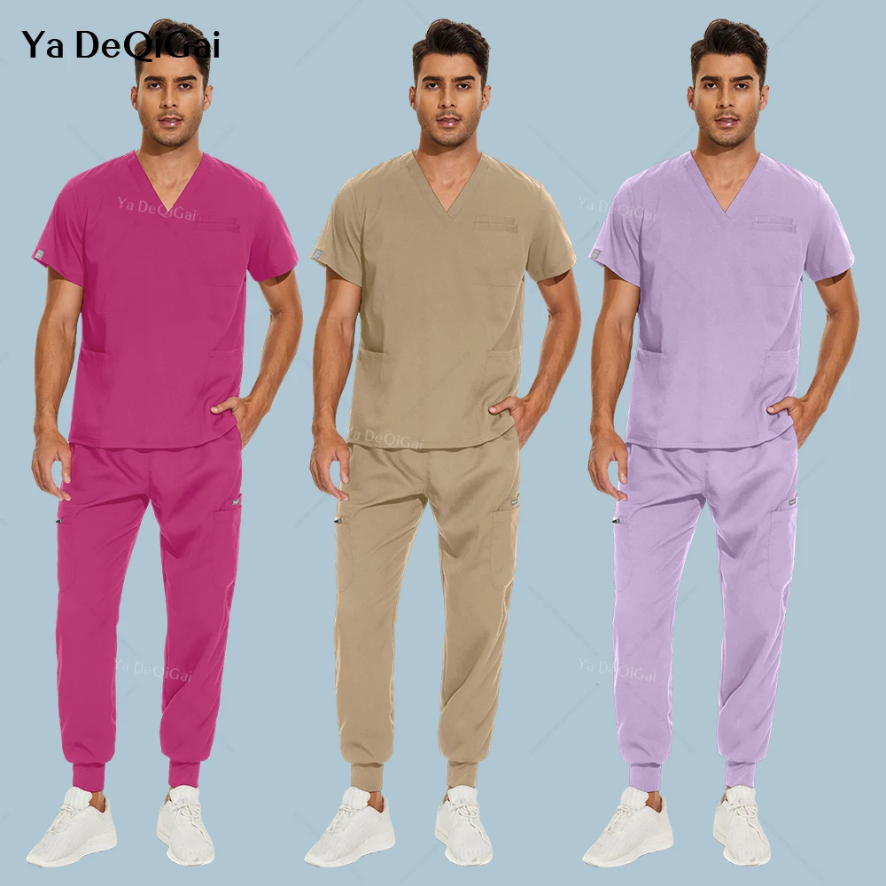 

Operating Room Uniform Unisex Nurse Uniform Hospital Doctor Workwear Dental Surgery Clothes Medical ScrubsSet Clinical Top Pants