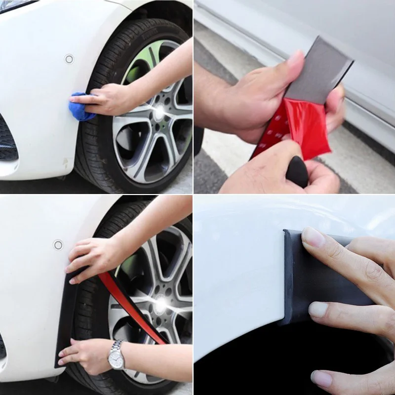 Car Fender Flares Arches Wing Expander Arch Eyebrow Mudguard Lip Body Kit Protector Cover Mud Guard Accessories 1.5 Meters fender flares