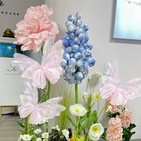 1Pc Artificial Butterfly Decoration (Silk Yarn) - Birthday Party Supplies for Home, Wedding, DIY & Photography Props 1