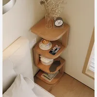 Table de chevet moderne minimaliste en bois avec 2 tiroirs de rangement, meuble de chambre à coucher, tables de chevet en bois pour chambre à coucher 4
