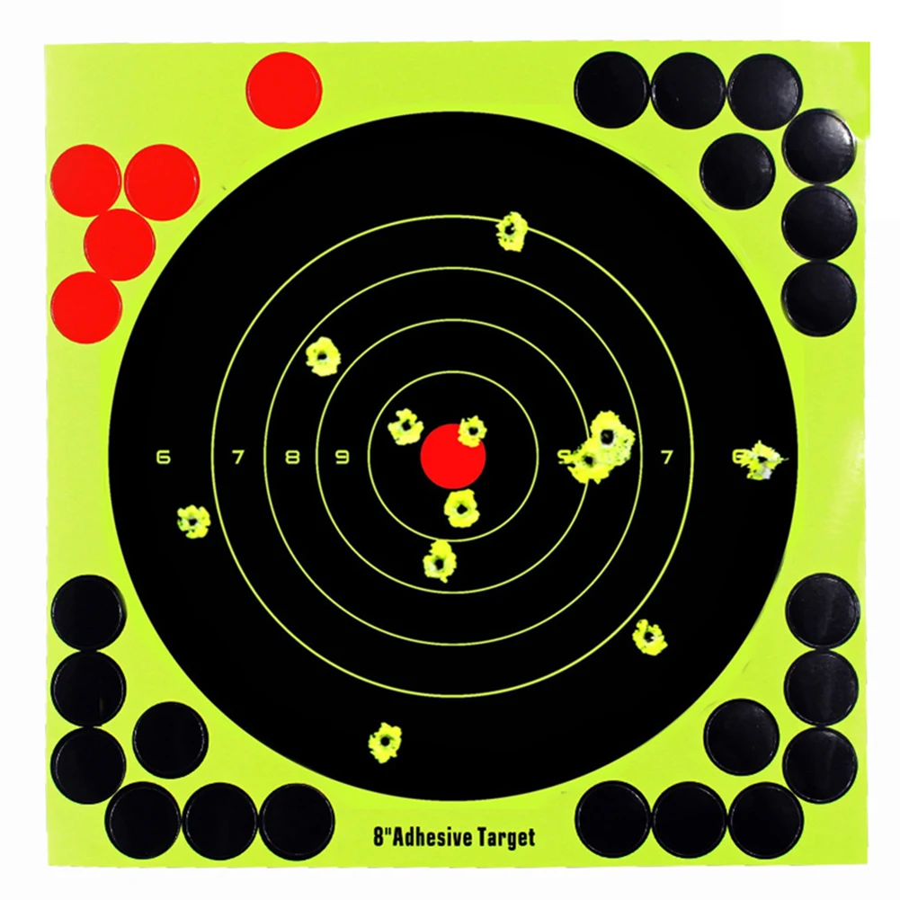8-inch Splatter Target Reactive Shooting Target Shoot Train Target Paper Sticker for Shooting Competitions Practice