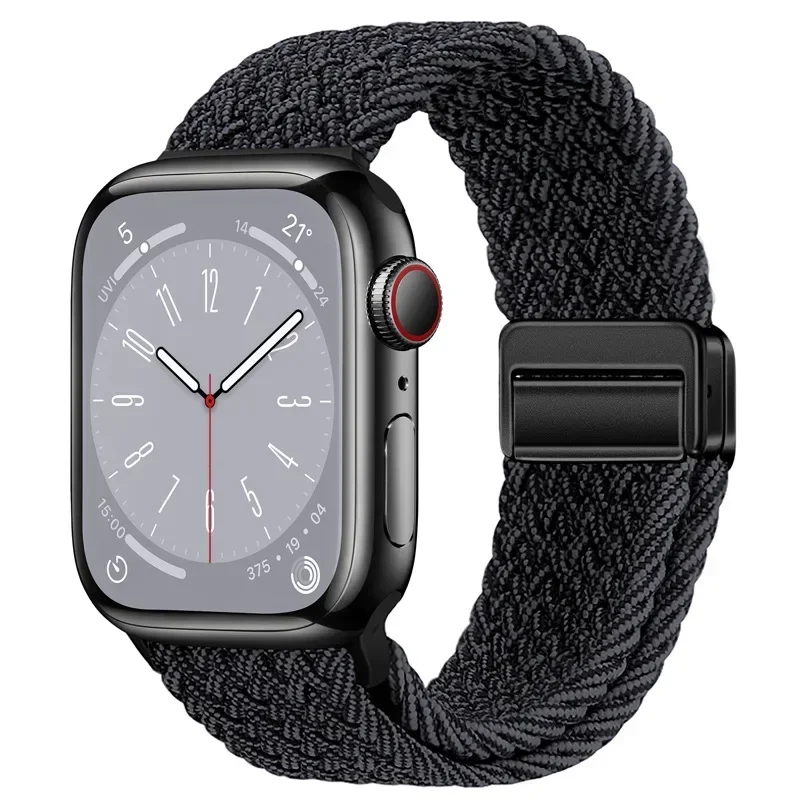 Nylon Braided Loop Strap with Magnetic Buckle