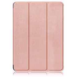 Ultra Slim Shockproof PU Leather Tablet Case (Rose gold)