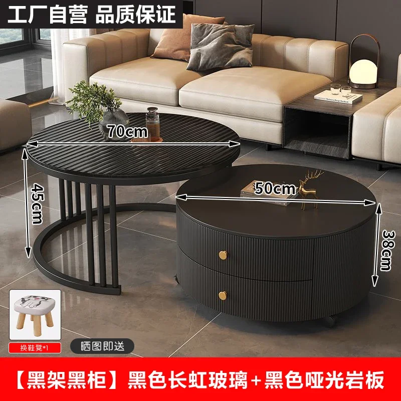 Mesas de centro de lujo de Metal, decoración nórdica, mesas de centro modernas Glam, Muebles redondos simples Para El Hogar, Muebles Para sala de estar
