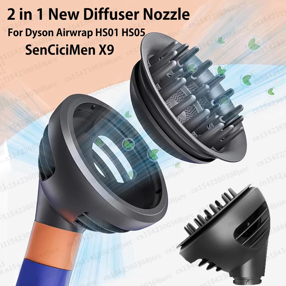 Diffuser nozzle 2 In 1 Hair Styler Dyson Airwrap HS01 HS05 SenCiciMen X9 Hair Dryer Professional