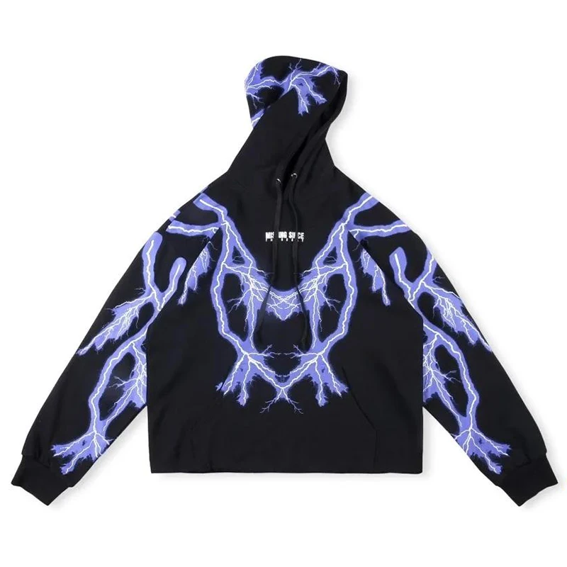 

24SS Missing Since Thursday Reflective PURPLE THUNDER Hoodie Men Women Casual Hooded Oversize Pullovers Timely Delivery