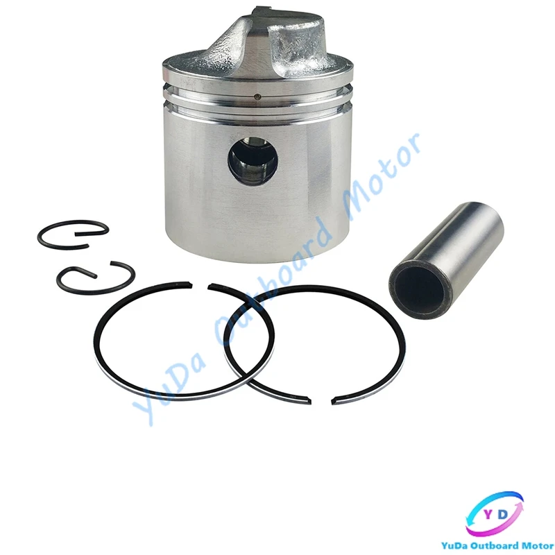 6G1-11631 Piston with Ring STD Kit For Yamaha Outboard Motor 2 Stroke 6HP 8HP 6G1-11631-00 Diameter50mm