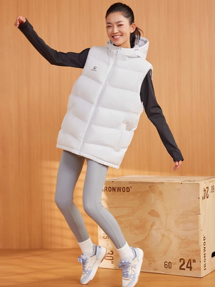 Kelme Men's Cotton Vest Autumn And Winter New Product Hooded Sleeveless Vest Women's Casual Warm Windproof Jacket 5