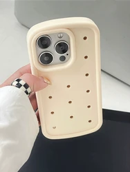 INS Hot Cheese Breathable Soft Silicone Cooling Case - Solid Color Shell - iPhone 13 Pro (Creamy)