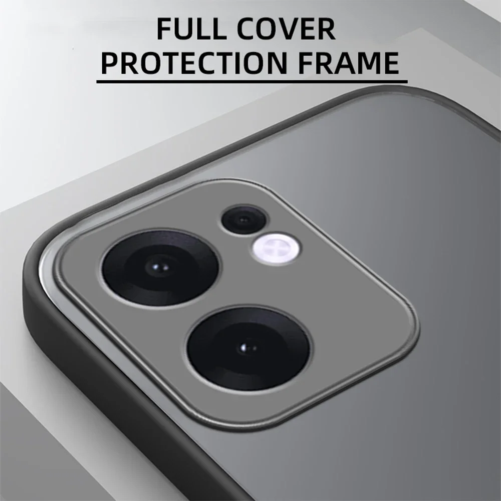 Shockproof Armor Matte Case with Clear Hard Back Cover and Soft TPU Frame