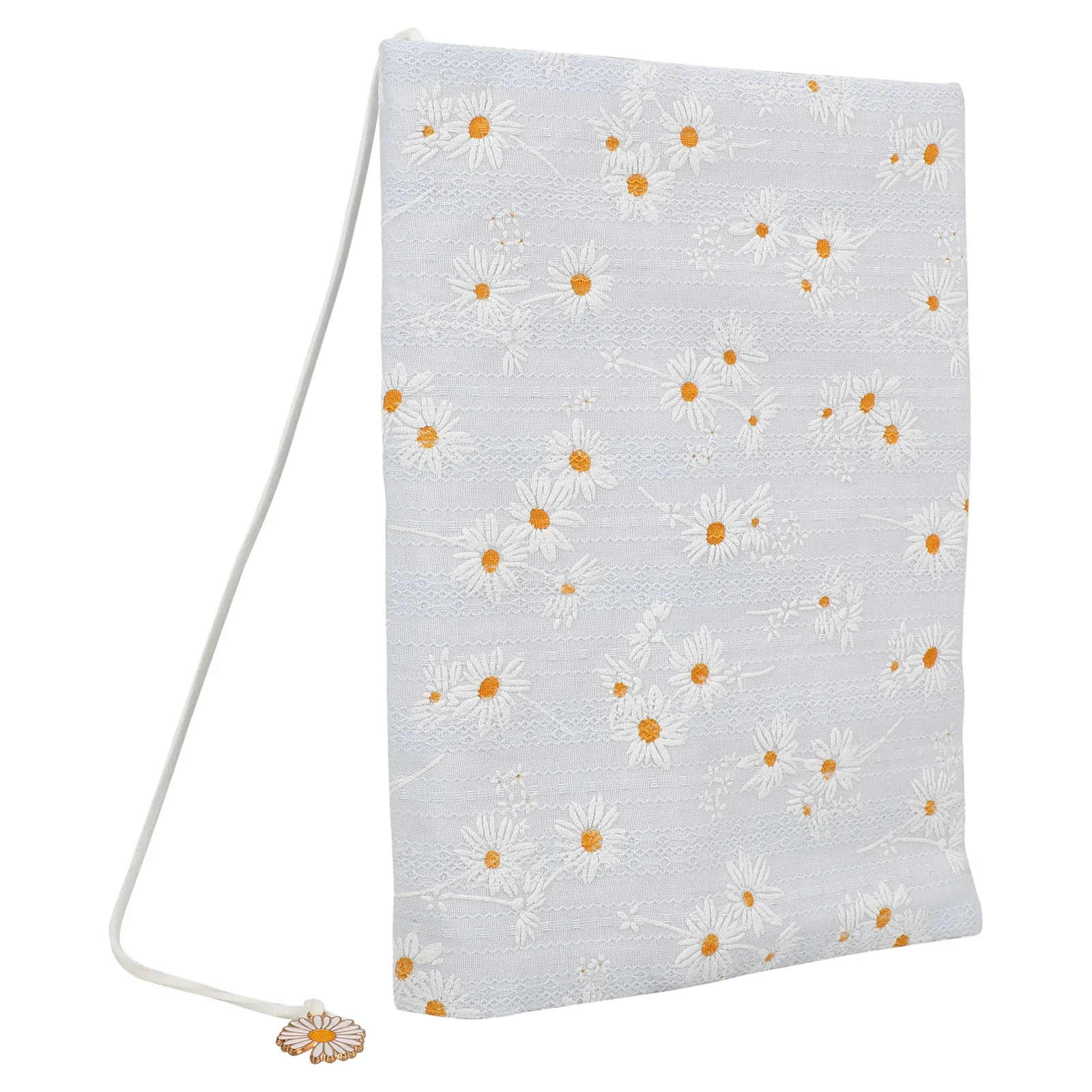 Book Cover Sleeve Protector A5 Book Covers Hardcover Soft Cloth Book Protector Flower Pattern Adjustable Book Sleeve Notebook