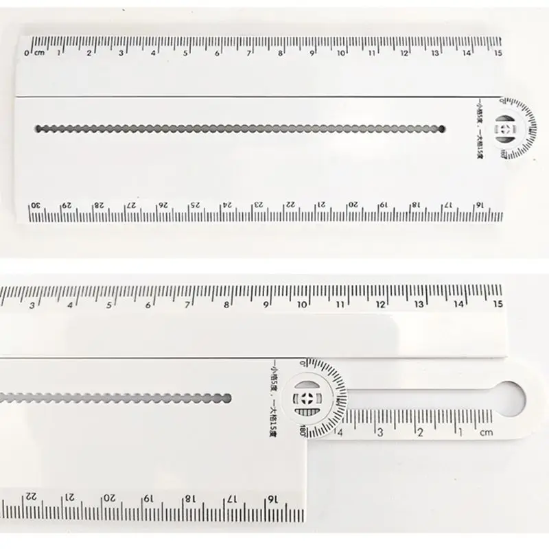 

All in1 Student Ruler Portable Math Geometry Gauge Measuring Plastic