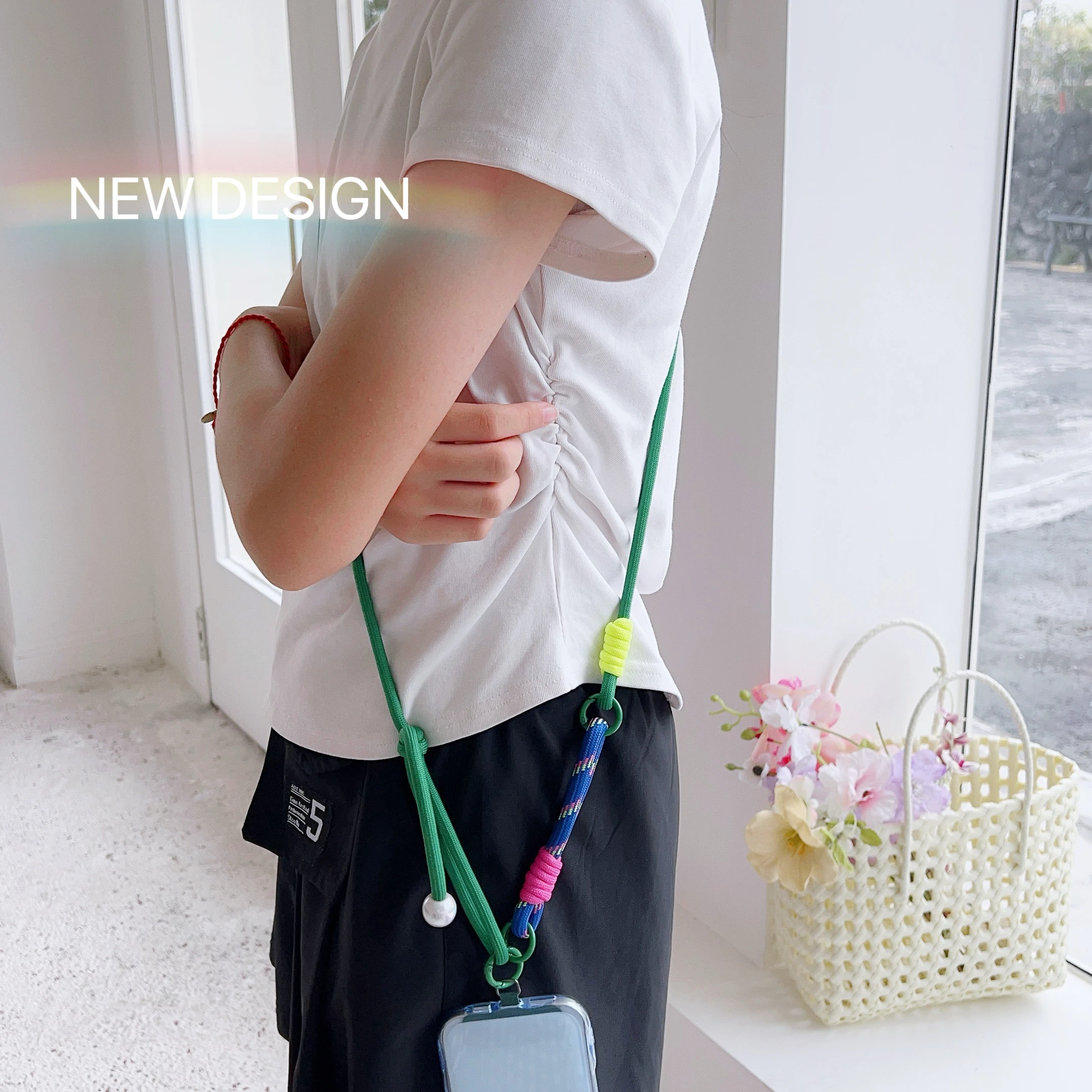 Versatile Two-in-One Adjustable Mobile Lanyard with Crossbody and Wrist Strap Options