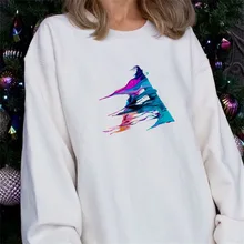 

Women Pullover Sweatshirts Clothing Oil Splash Letters Printing Fashion Ladies Casual O Neck Loose Pullovers Female Tops Kawaii