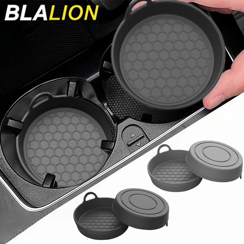 Car Cup Holder Coaster 2Pcs Car Cup Holder Coaster Silicone Cup Holder Insert Universal Non-Slip Holders Car Interior Parts Silent Pad