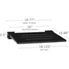 18 Inch Silhouette Slimline Folding Wall Mount Shower Bench Seat, Matte Black Seat with Matte Black Frame Waterproof and Durable 5