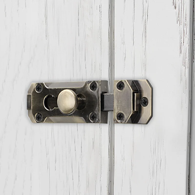 3/4/5 Inch Solid Zinc Alloy Security Dead Bolt Antique Door Slide Latch Lock Heavy Duty Gate Safety Sliding Bolt Latches puerta door latch