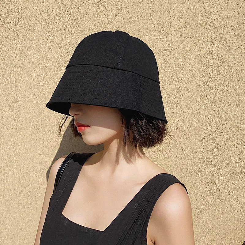 https://ae01.alicdn.com/kf/S57c38482fba242208665abcd7bac33b7k/Japan-solid-color-Summer-Woman-Sun-Hats-Cotton-Bucket-Hat-Foldable-Sunscreen-Hat-Cap-Outdoor-Beach.jpg