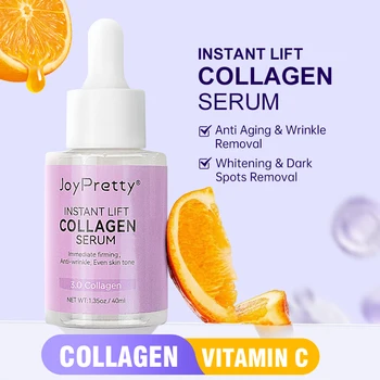 Essenza viso sbiancante al collagene Anti-età Rassodante Rimozione della pelle Rughe Idratante Schiarente Siero viso all'acido ialuronico