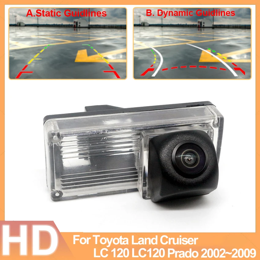 

For Toyota Land Cruiser LC 120 LC120 Prado 2002~2007 2008 2009 Rear View Reversing Back up Parking Camera HD CCD Night Vision