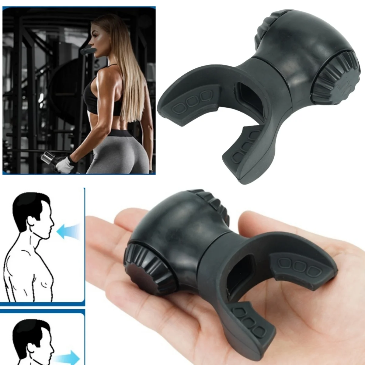 1pcs Upgraded Version Breathing Exercise Device Adjust Resistance Improve Lung Capacity Handheld Lung Expansion Training Tool