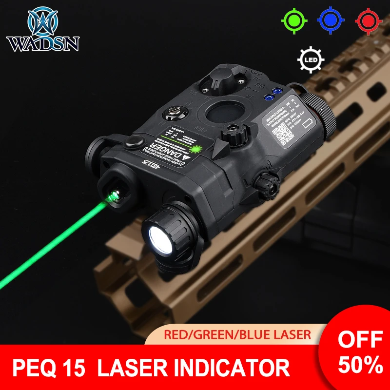 WADSN PEQ 15 Red Green Dot Sight White LED Flashlight Weapon Light Strobe Hunting Rifle Airsoft PEQ NO IR| | - AliExpress