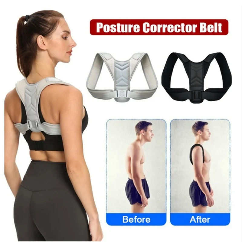  Back Shoulder Posture Corrector Adjustable Belt Clavicle Spine Support Reshape Your Body Home Office Sport Upper Back Neck Brace 