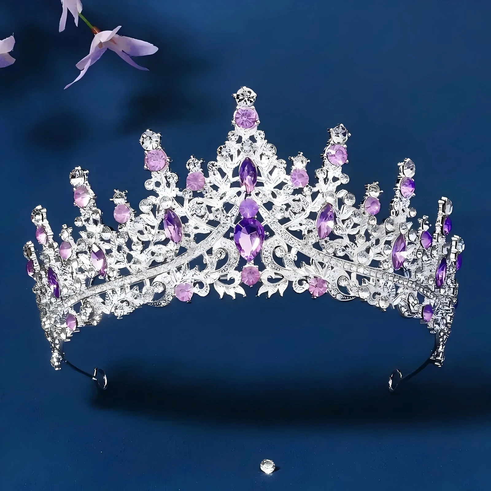 Baroque Queen Crown Elegant Rhinestone Hairband 1pc Suitable for Wedding Parties Wearing Women's Hair Accessories Gifts