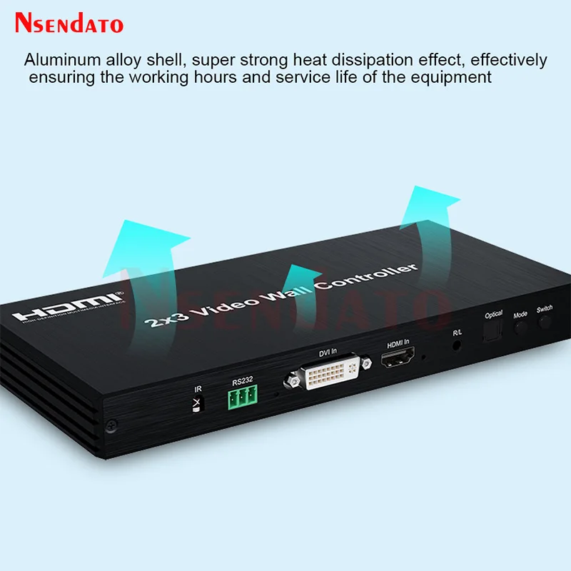 2X3 HDMI TV Video Wall Controller Processor 2x3 2x2 3x2 4x1 5x1 6x1 6 Screen HDMI TV Video Wall Stitching Processor Splicer Box