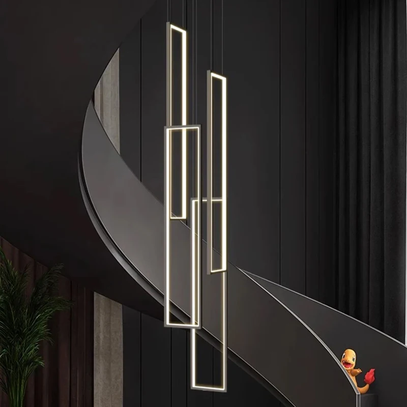 Modern Stair chandelier Nordic light luxury simple Ceiling lamps hanging light led chandeliers for the living room indoor light 5
