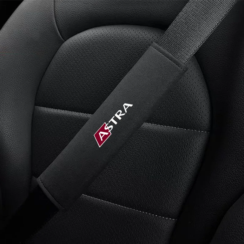 

1pcs Car Safety Belt Ornament Plush Leather Anti-Fur Seatbelt Shoulder Protector for Opel CORSA ASTRA J H G INSIGNIA MOKKA