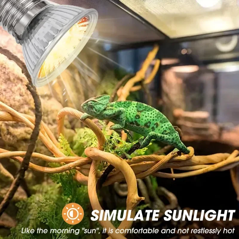 25/50/75W Reptile Heating Light Bulb Turtle Lizards Pet Growth Heat E27 Lamp Bulb UV Light Bulbs Heating Light for Amphibians 3