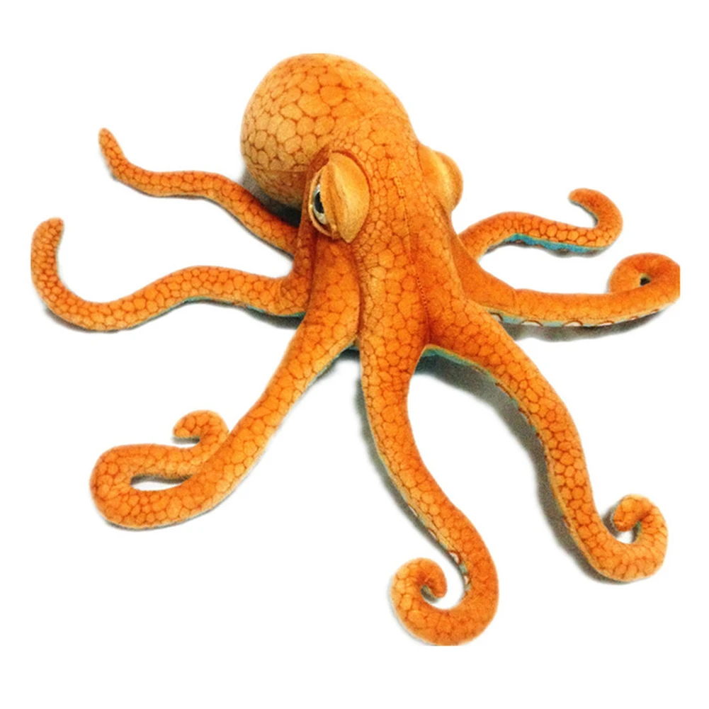 

Large Realistic Stuffed Marine Animals Soft Plush Toy Octopus Orange