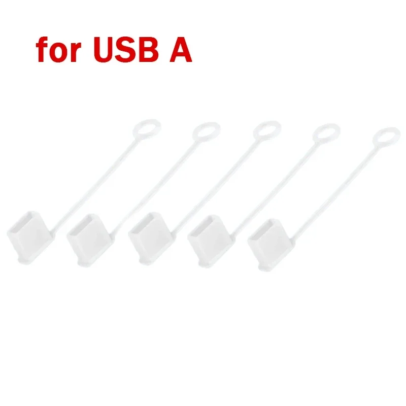 Type C Port Clear Dust Plug Cover with Anti-Lost Rope - Universal Protector Caps