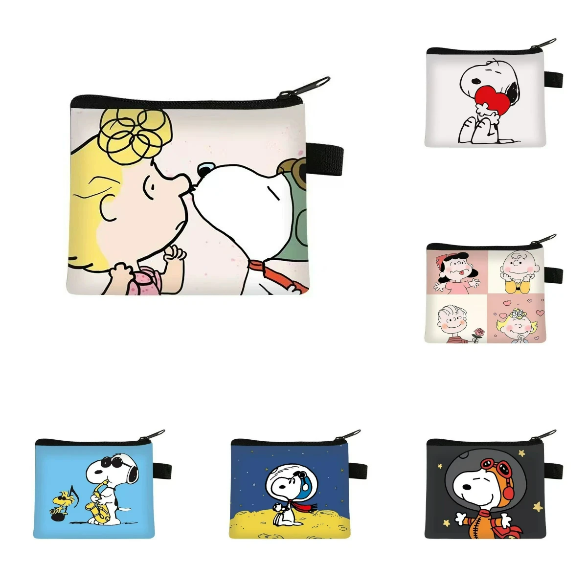 

New Snoopy Children's Wallet Cartoon Cute Snoopy Printed Card Bag for Boys and Girls Portable Large Capacity Storage Coin Purse