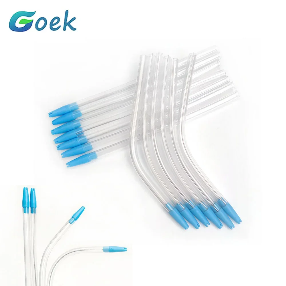 

25pcs/Set Dental Saliva Ejector Weak Suction Tube Bendable Pointed Smooth Burr Free Disposable Dentistry Treatment Materials