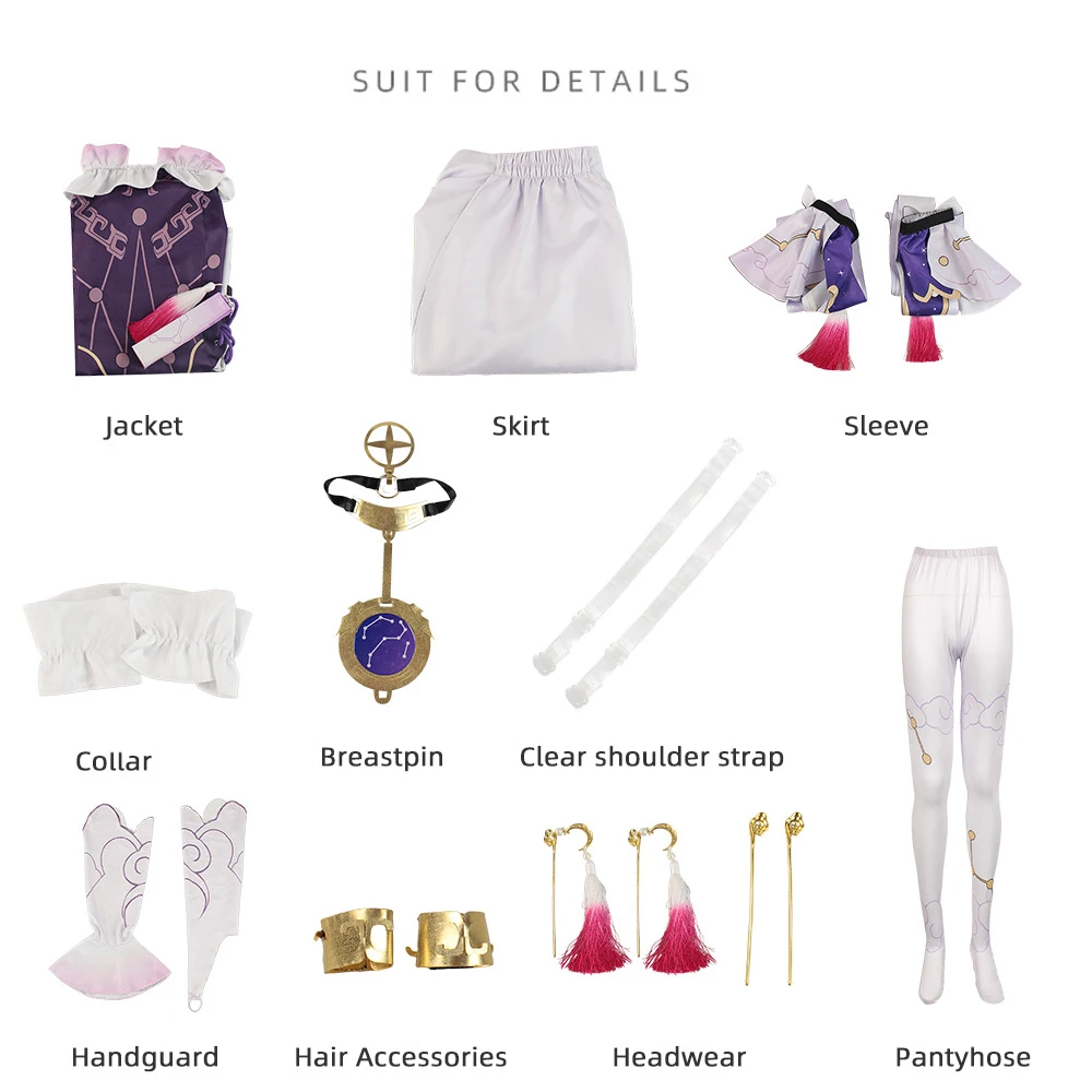 Honkai Star Rail: Fu Xuan | Stellaris Academy Uniform Cosplay Costume Set 23 Honkai Star Rail Fu Xuan Stellaris Academy School Uniform Cosplay Costume