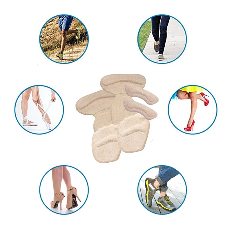Silicone Gel Insoles Anti Slip Cushion Pad Inserts Insoles Elastic Cushion Orthotic For High Heel Shoe Inserts Pads Relief Pain