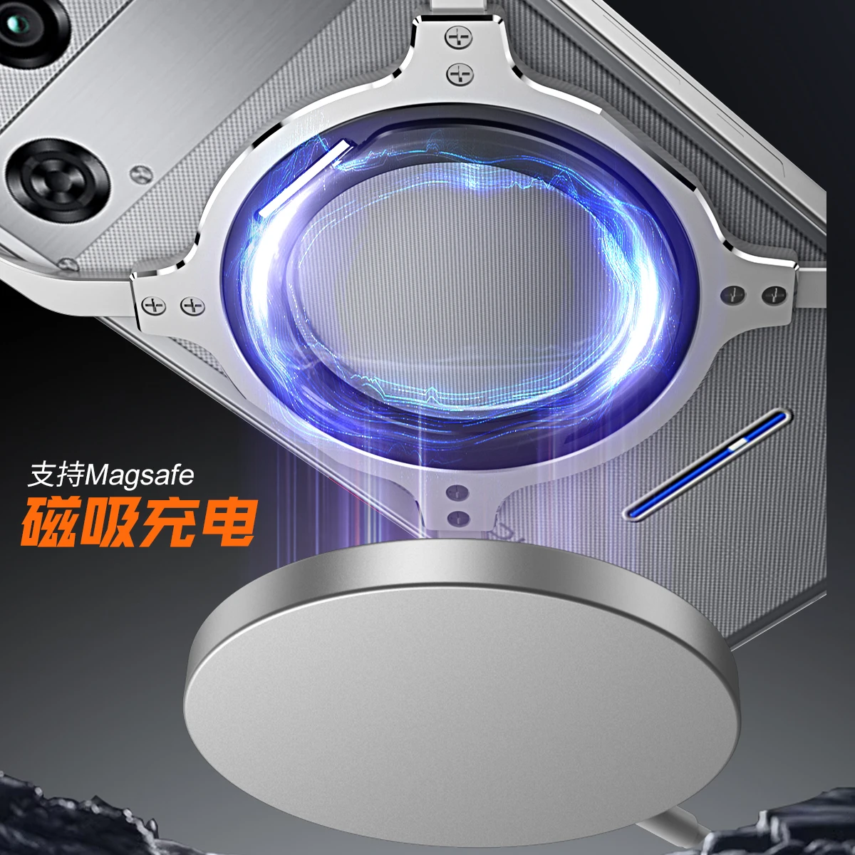 Aluminum Frame Magnetic Bracket Case with Magsafe and Back Cover