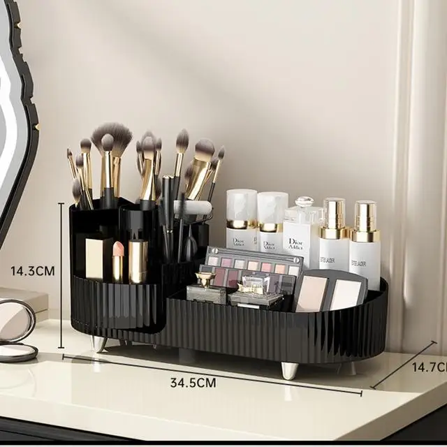 صندوق تخزين مستحضرات التجميل بدرج دوار ، حاوية فرز...