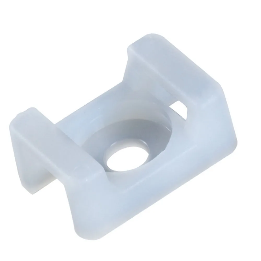 Description Picture 5 of itemcable tie Mounts 100PCs 4.6mm Wire Buddle Saddle Type Plastic Holder White Black 10 width 15 length Plastic cable white mount