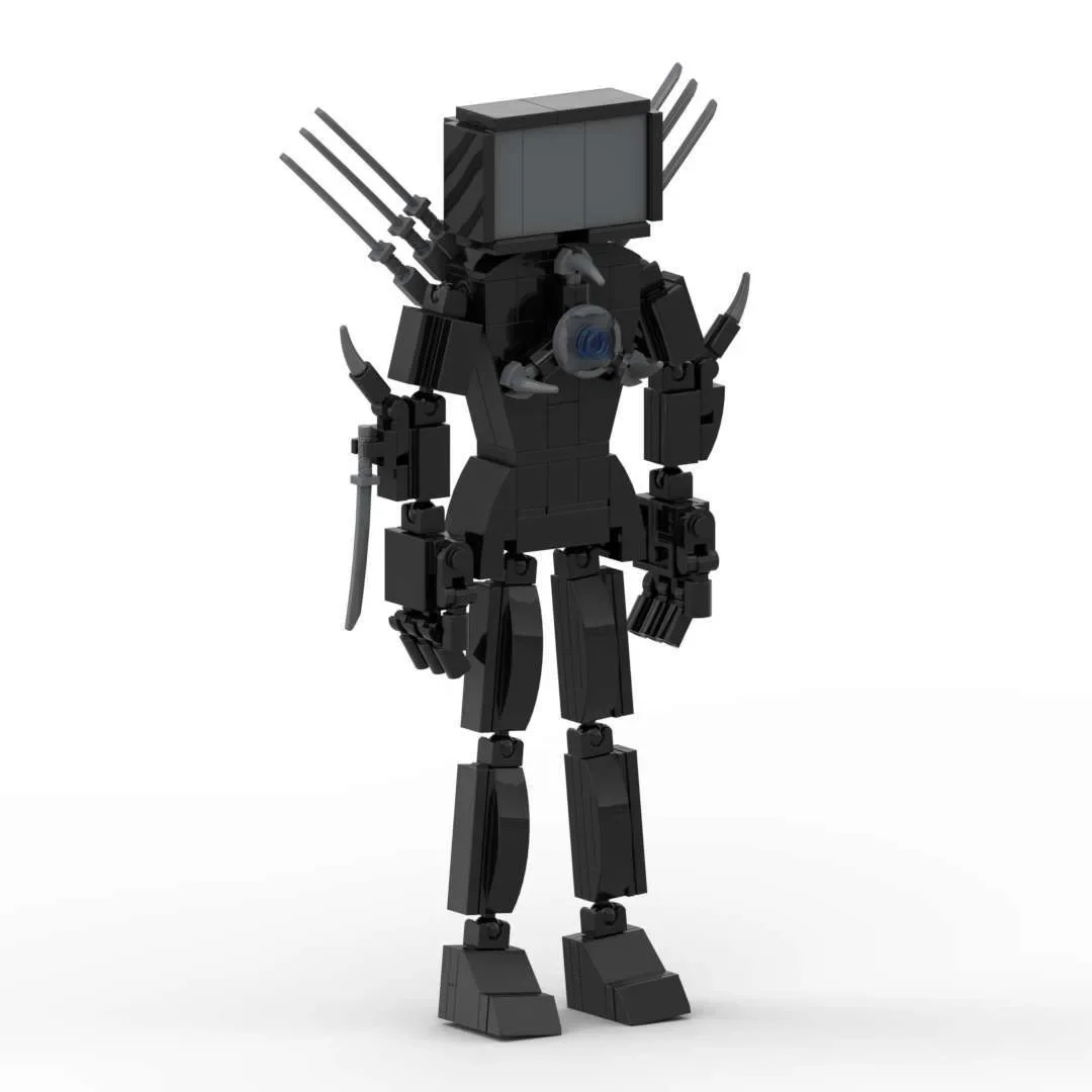 Moc Skibidi Toilet Seven Knife Tv Man Accumulatore Scientist Camera Speaker Brick Toy Regalo Di Compleanno Per Bambini