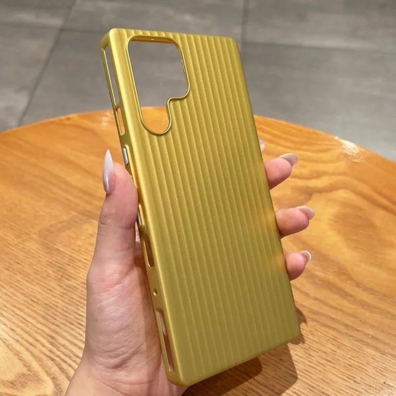 Fashion Plating 3D Stripe Armor Phone Cover with Corrugated Luggage Pattern