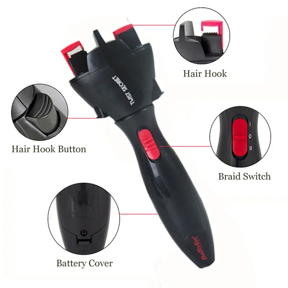 High Quality  Automatic Hair Braider Hair Fast Styling Knotter Smart Electric Braid Machine Twist Braided Curling Dreadlocks