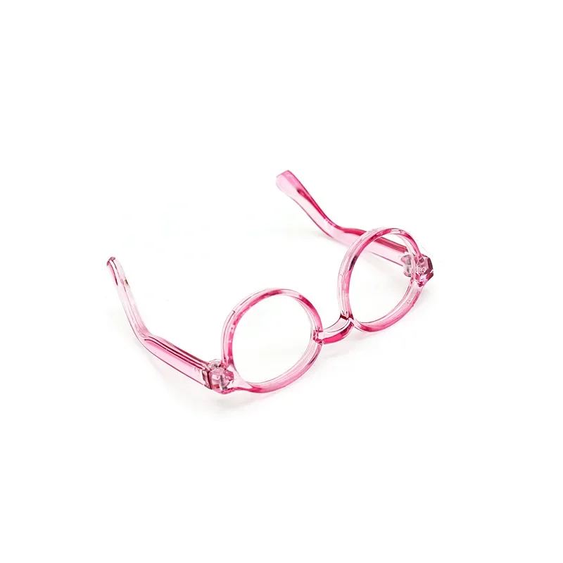 1/3 1/4 Bjd Dolls Glasses 10cm 20cm Cotton Doll Glasses Clear Lens Round Frame Eyewear Eye Glasses Doll Clothes Accessories 3