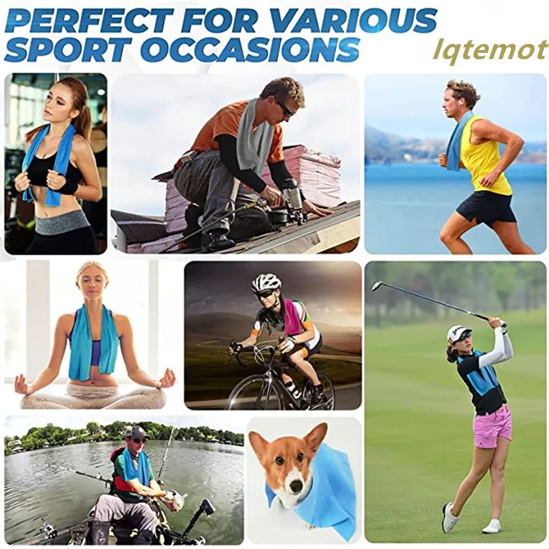 80*30cm Super Absorbent Cooling Towel Fast Drying Soft Breathable Chilly Gym Yoga Towel for Pilates Golf Camping Running Workout