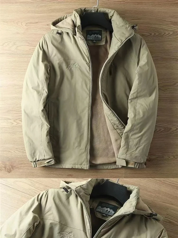 Mens Casual Tactical Jacket - Warm Padded Outdoor Coat for Autumn and Winter